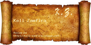Kell Zamfira névjegykártya